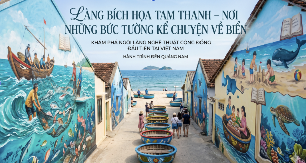 Làng Bích Họa Tam Thanh – Nơi Những Bức Tường Kể Chuyện Về Biển
